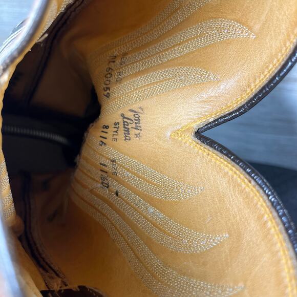 Vintage Tony Lama Men’s Python Snake Skin Cowboy Boots Style 8116 Size 11.5 - Picture 4 of 12